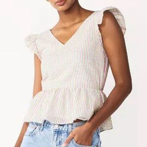 NWT Draper James Flutter Sleeve Top. Large
